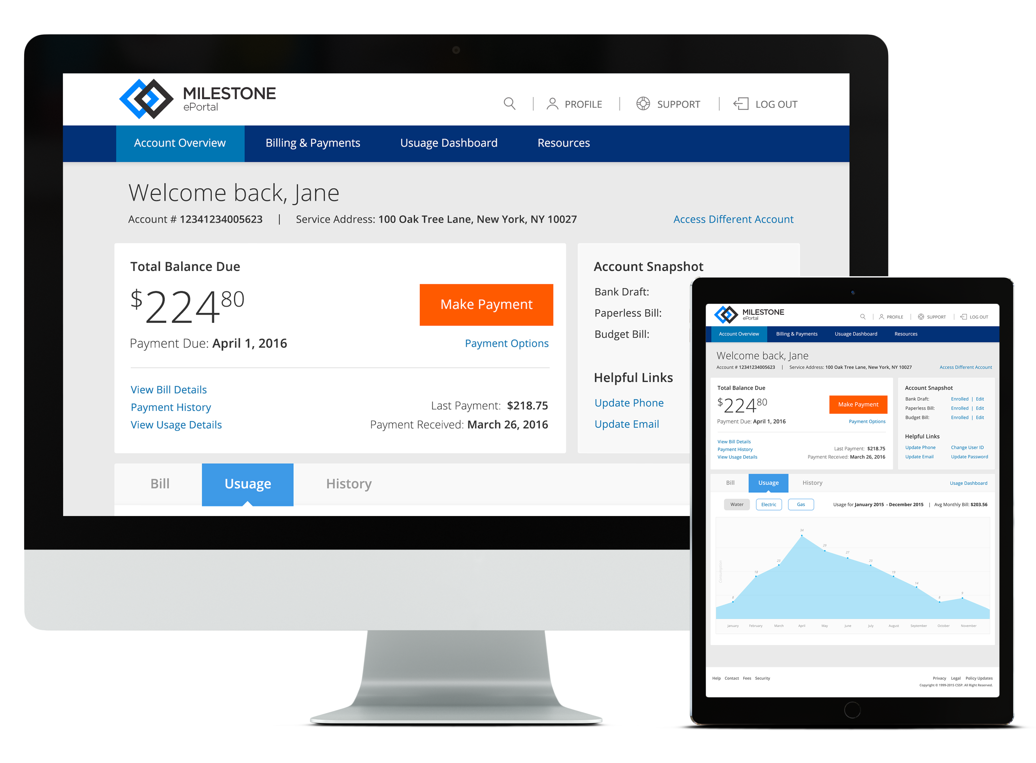 Milestone's ePortal™ Milestone ePortal screenshot